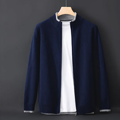 Men’s Casual Soft Zip Up Cardigan Warm Full Zip