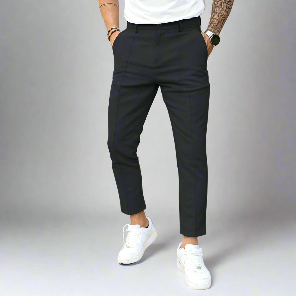 Men's Cropped Trousers | Slim Fit Work Pants