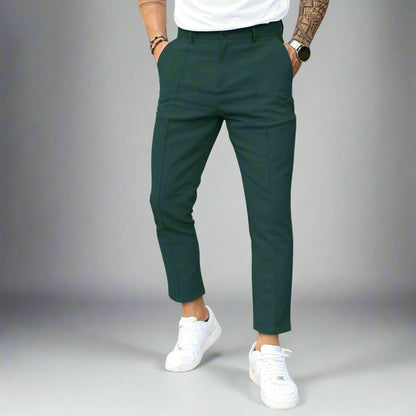 Men's Cropped Trousers | Slim Fit Work Pants