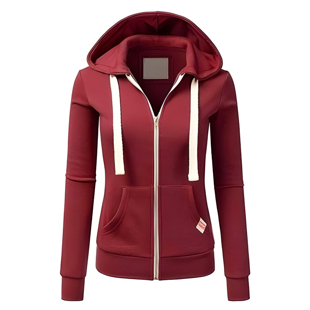 Women’s Fitted Zip Up Sweatshirt Hoodie | Slim, Casual Fit