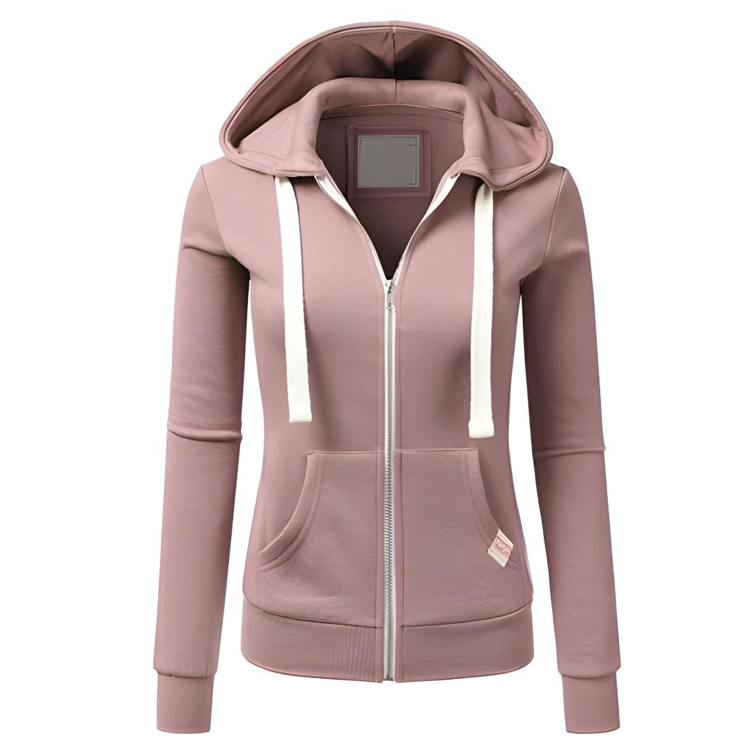 Women’s Fitted Zip Up Sweatshirt Hoodie | Slim, Casual Fit