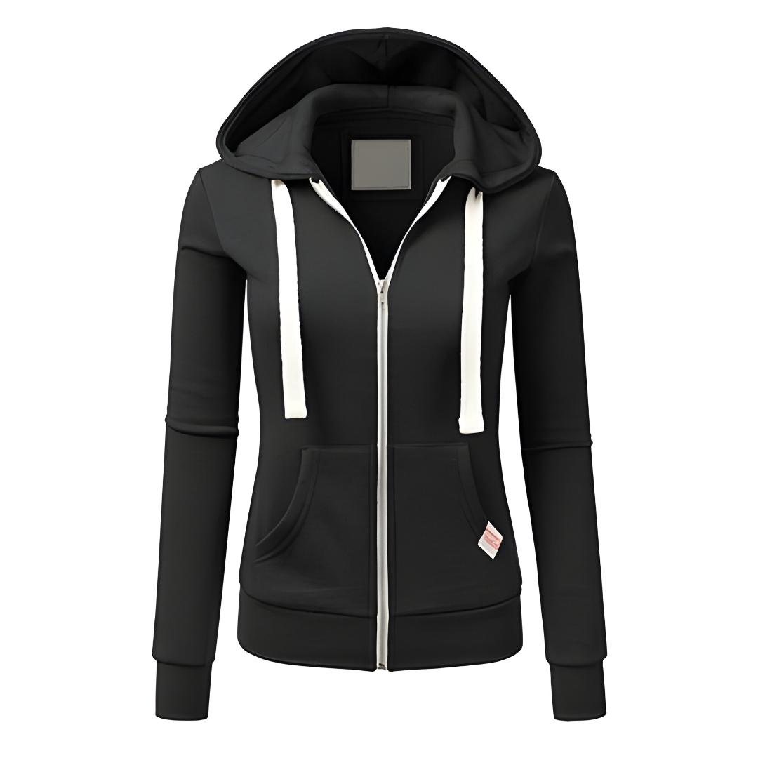 Women’s Fitted Zip Up Sweatshirt Hoodie | Slim, Casual Fit