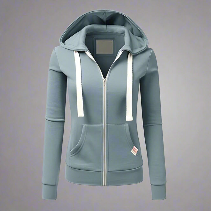 Women’s Fitted Zip Up Sweatshirt Hoodie | Slim, Casual Fit
