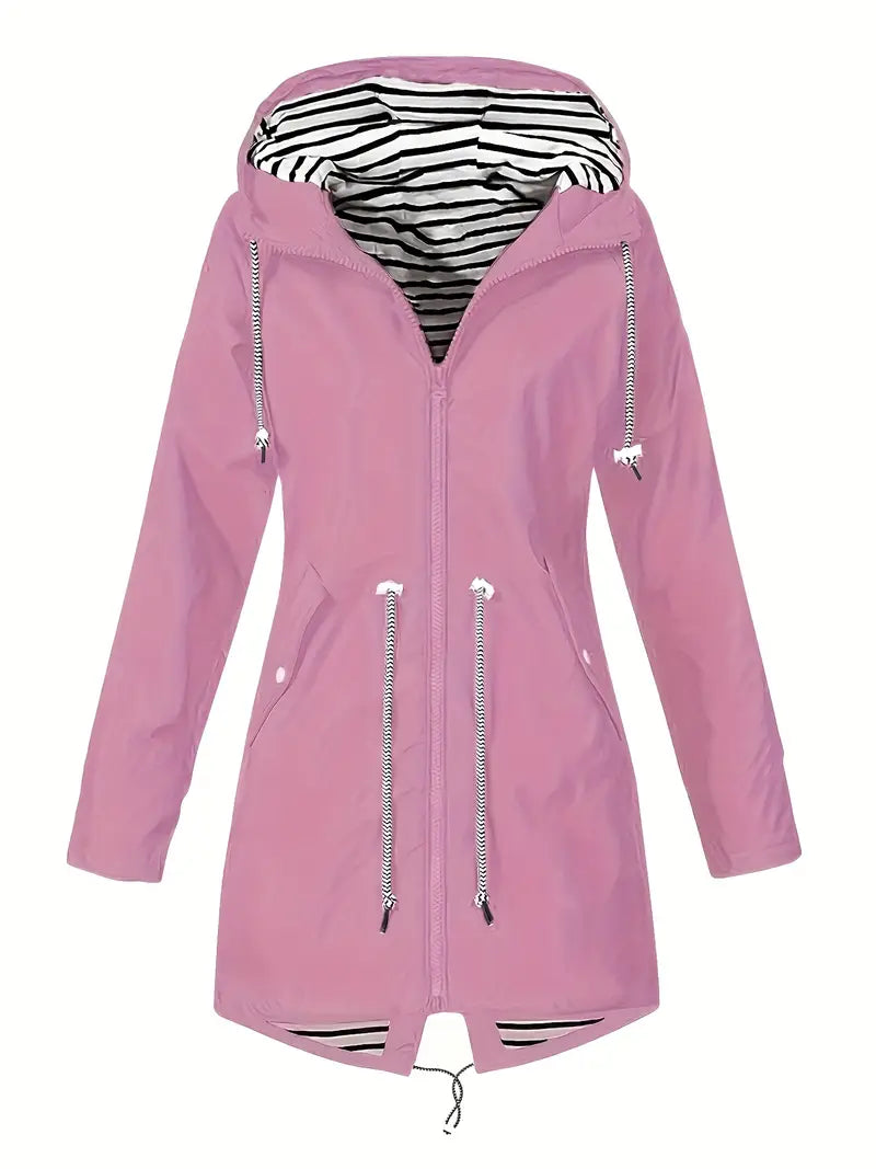 Women's Waterproof Lightweight Parka Coat | Hooded, Zip-up