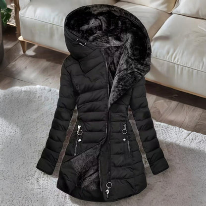 Women’s Hooded Puffer Winter Coat | Warm Faux Fur Lined