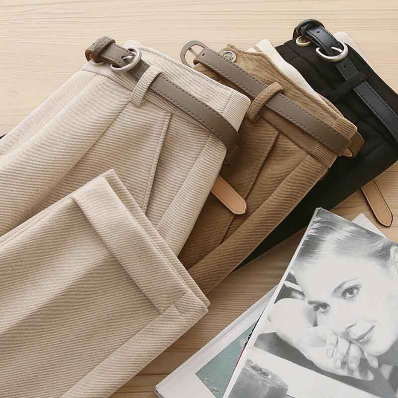 Women’s Work Trousers | High Waist, Wide Leg