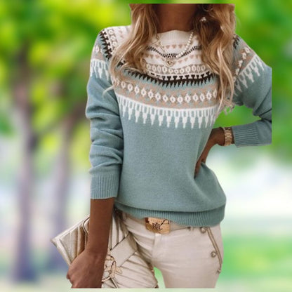 Women’s Knitted Sweater | Long Sleeve, Crew Neck