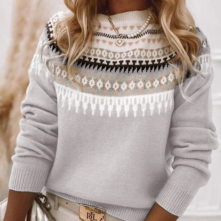 Women’s Knitted Sweater | Long Sleeve, Crew Neck