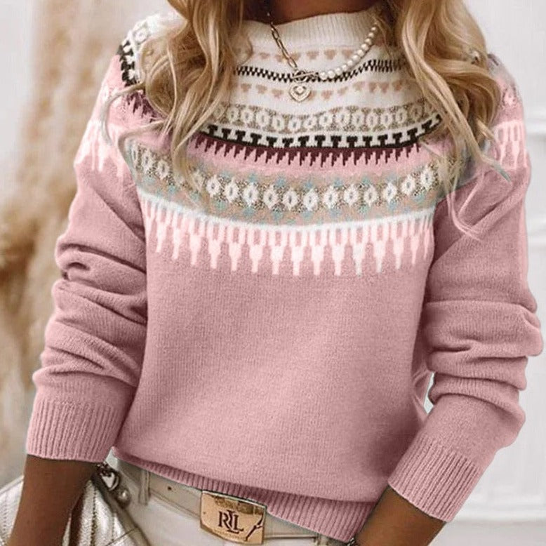 Women’s Knitted Sweater | Long Sleeve, Crew Neck