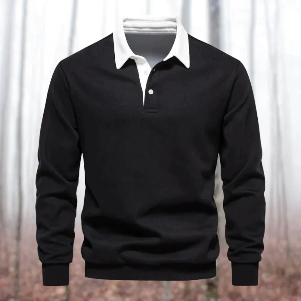 Men’s Casual Long Sleeve Polo Shirt | Designer, Smart-Casual