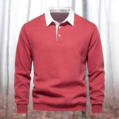 Men’s Casual Long Sleeve Polo Shirt | Designer, Smart-Casual