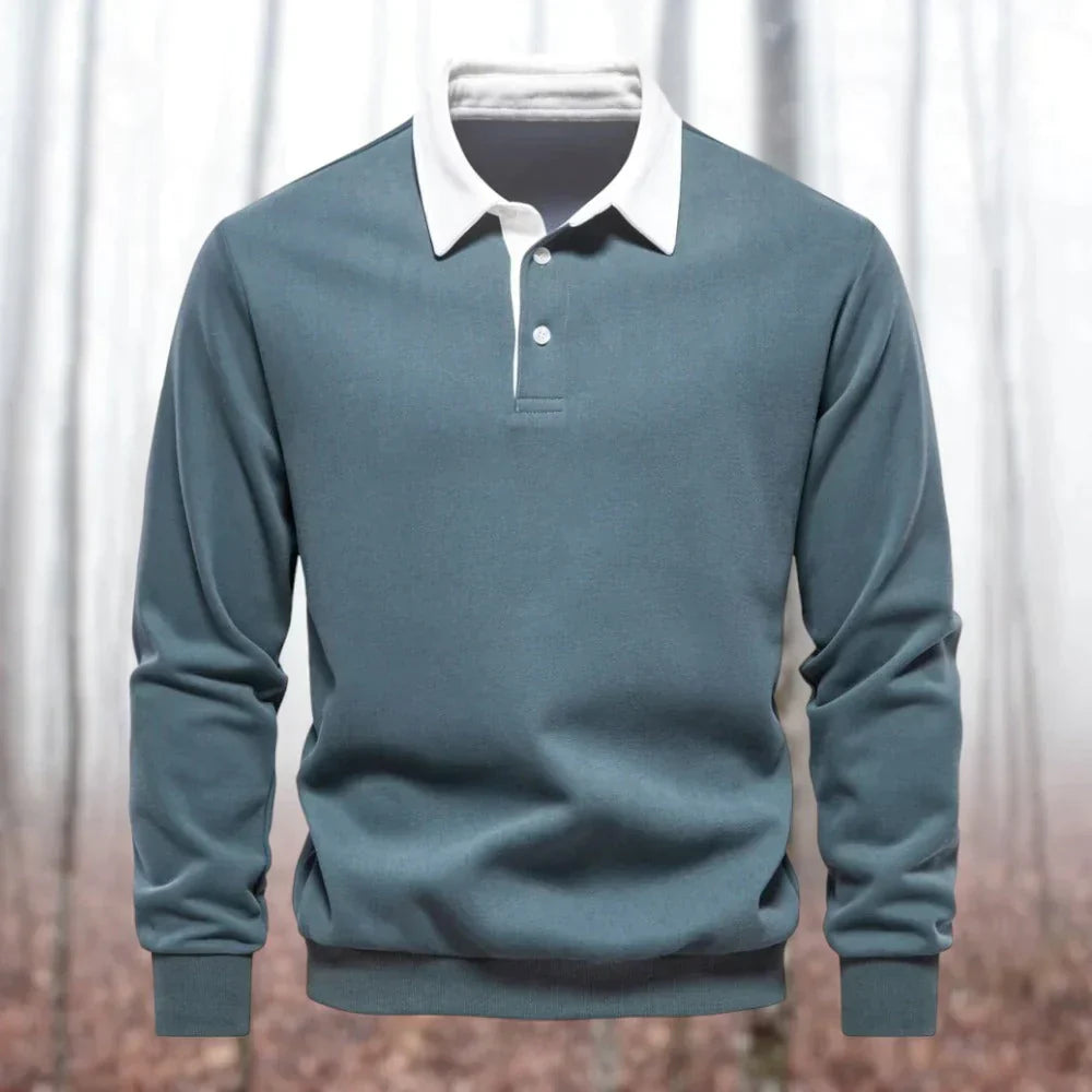 Men’s Casual Long Sleeve Polo Shirt | Designer, Smart-Casual