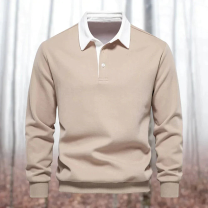 Men’s Casual Long Sleeve Polo Shirt | Designer, Smart-Casual