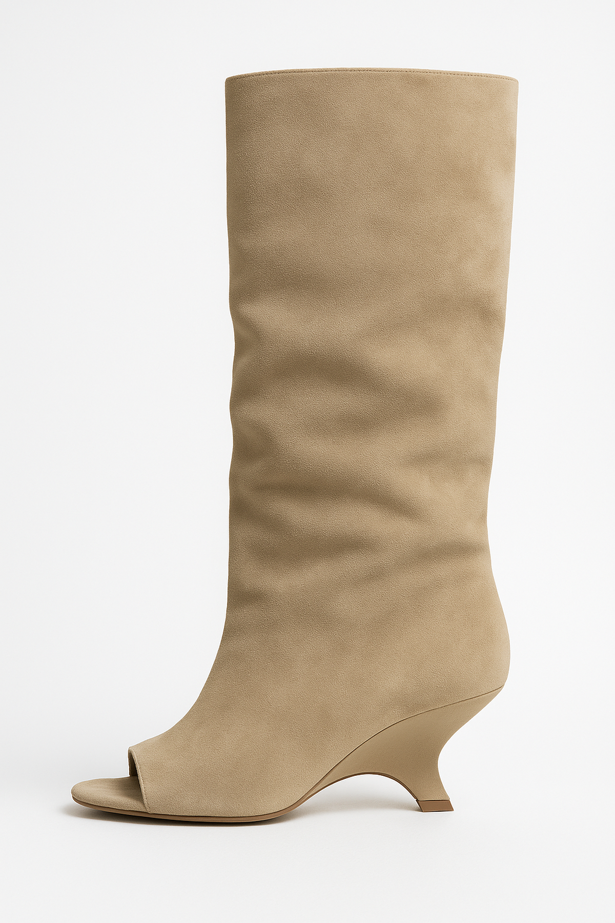 Women’s High Wedge Heeled Boots | Peep Toe, Slouch Style