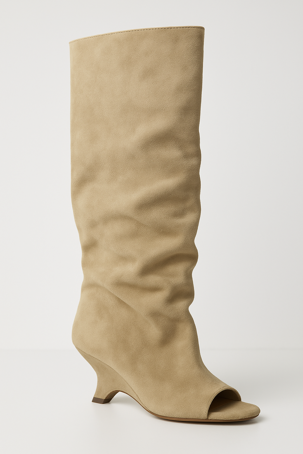 Women’s High Wedge Heeled Boots | Peep Toe, Slouch Style