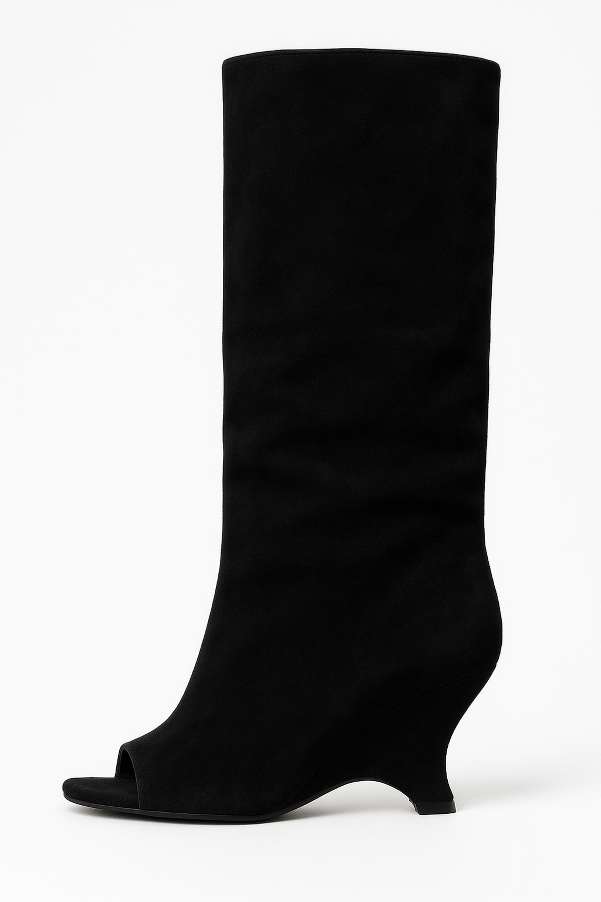 Women’s High Wedge Heeled Boots | Peep Toe, Slouch Style