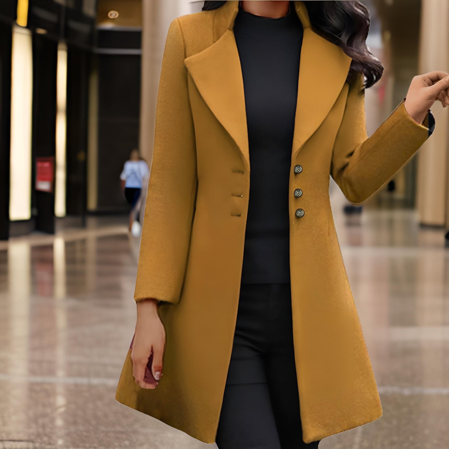 Women’s Long Winter Trench Coat | Slim Fit, Formal Outerwear