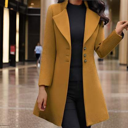 Women’s Long Winter Trench Coat | Slim Fit, Formal Outerwear