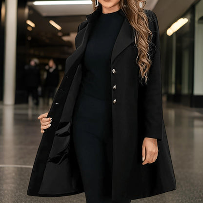 Women’s Long Winter Trench Coat | Slim Fit, Formal Outerwear