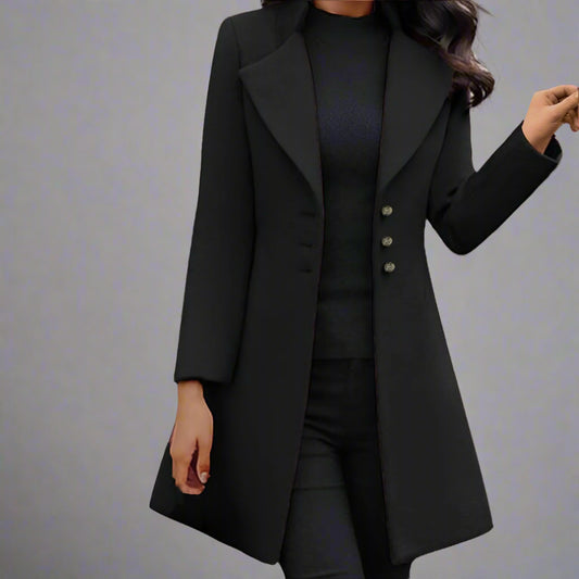 Women’s Long Winter Trench Coat | Slim Fit, Formal Outerwear