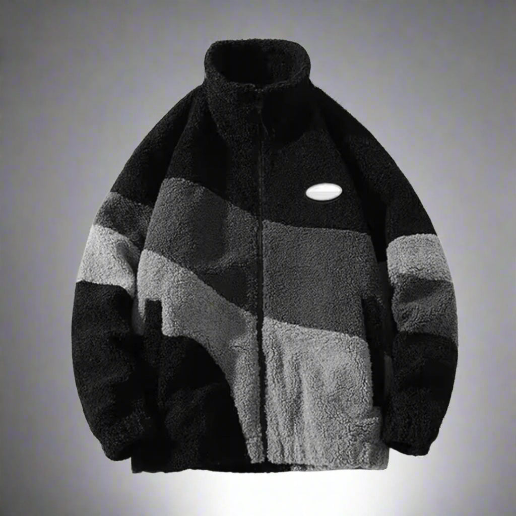 Men's Oversized Fleece Jacket | Zip Up Winter Sweater