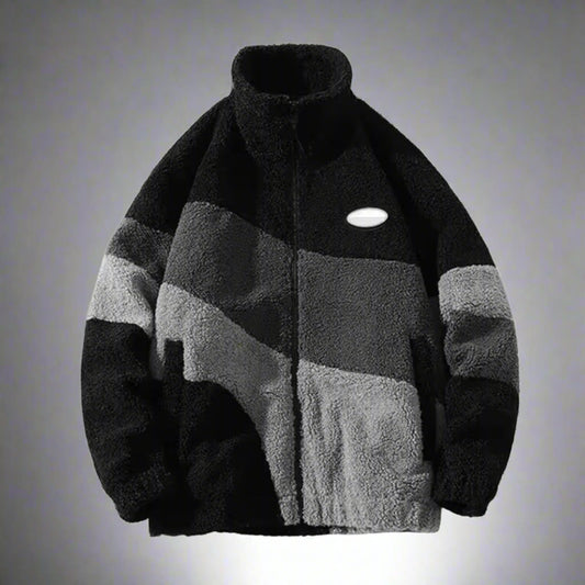 Men's Oversized Fleece Jacket | Zip Up Winter Sweater
