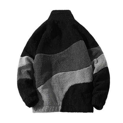 Men's Oversized Fleece Jacket | Zip Up Winter Sweater