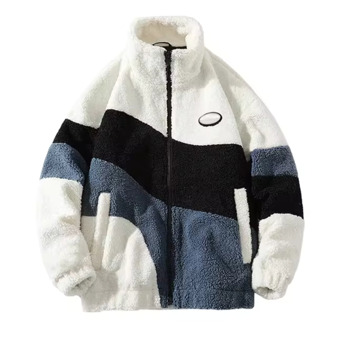 Men's Oversized Fleece Jacket | Zip Up Winter Sweater