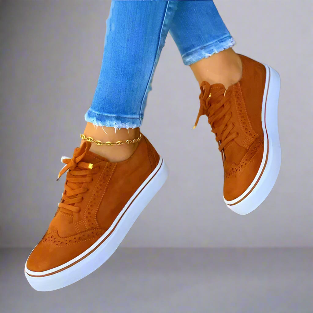 Women Platform Walking Sneakers | Casual, Lace-Up