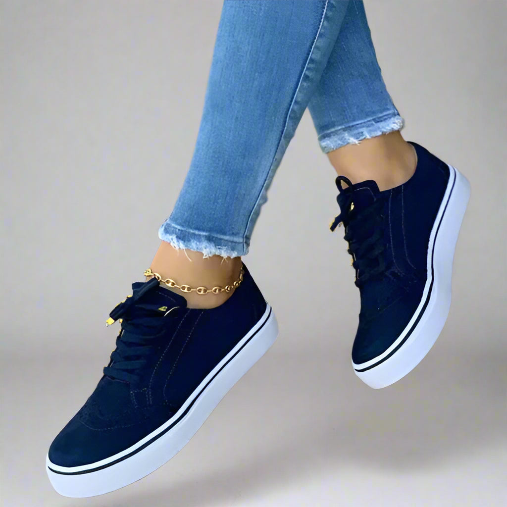 Women Platform Walking Sneakers | Casual, Lace-Up