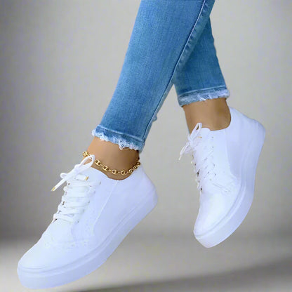 Women Platform Walking Sneakers | Casual, Lace-Up