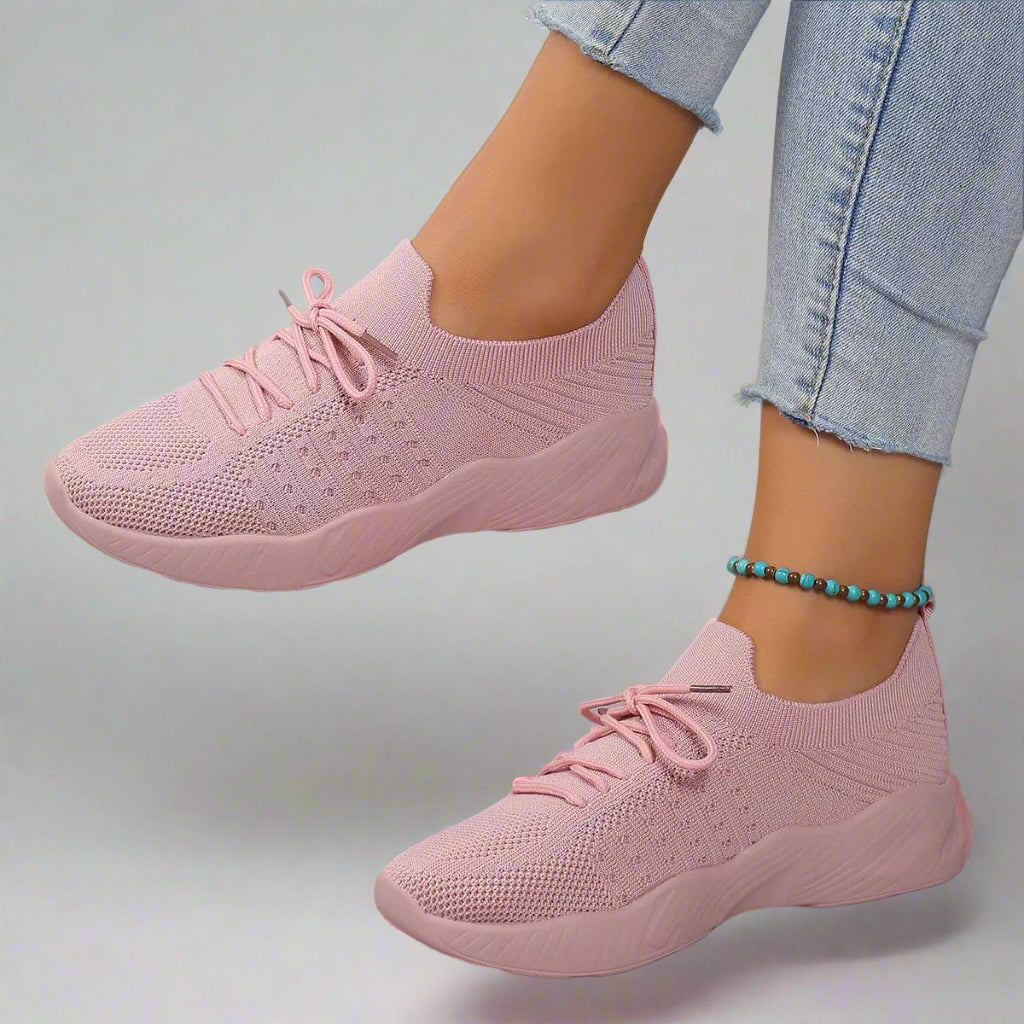 Women Lightweight Walking Sport Shoes | Breathable Trainers, Slip On