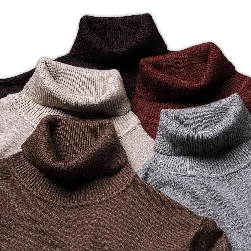 Men's Knitted Jumper | Turtleneck Winter Sweater