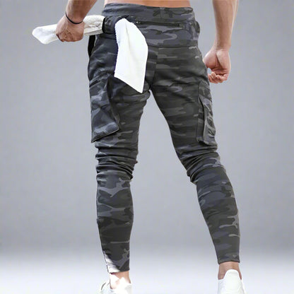 Men's Cargo Joggers | Gym Running Pants With Zip Pockets