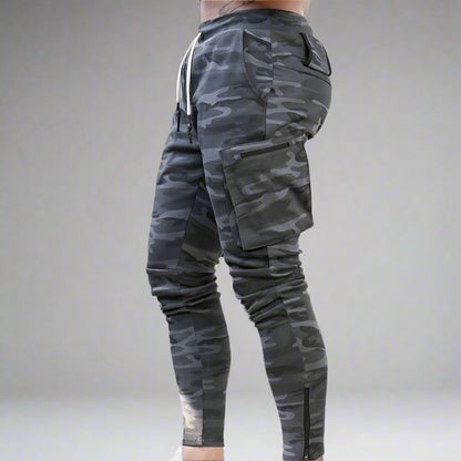 Men's Cargo Joggers | Gym Running Pants With Zip Pockets
