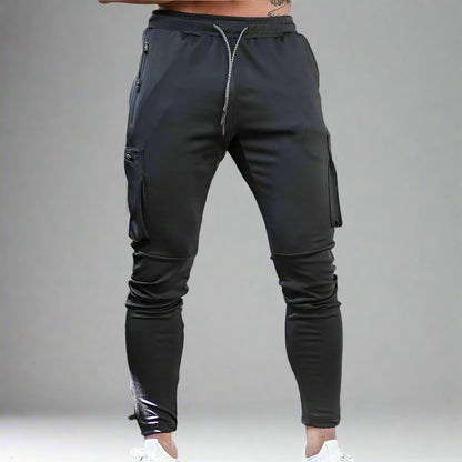 Men's Cargo Joggers | Gym Running Pants With Zip Pockets
