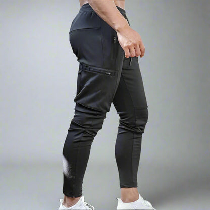 Men's Cargo Joggers | Gym Running Pants With Zip Pockets