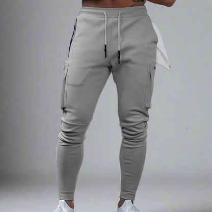 Men's Cargo Joggers | Gym Running Pants With Zip Pockets