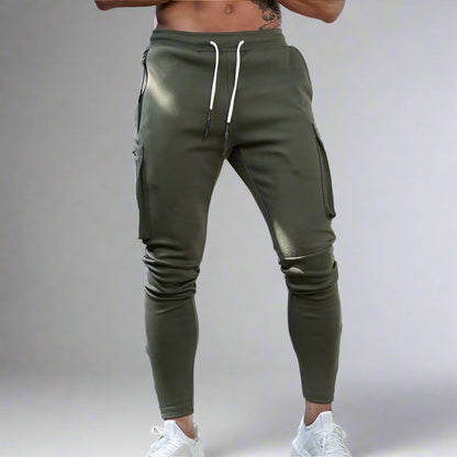 Men's Cargo Joggers | Gym Running Pants With Zip Pockets
