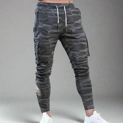 Men's Cargo Joggers | Gym Running Pants With Zip Pockets