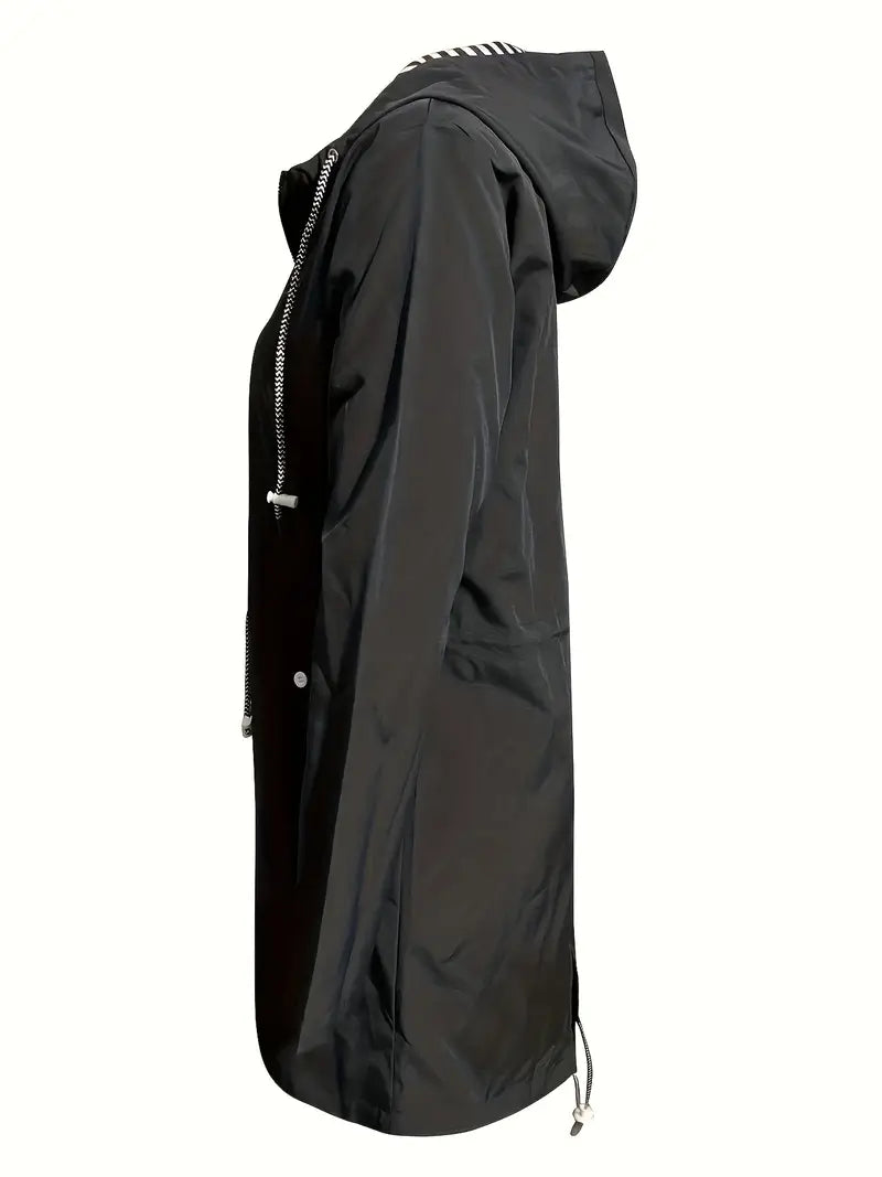 Women's Waterproof Lightweight Parka Coat | Hooded, Zip-up