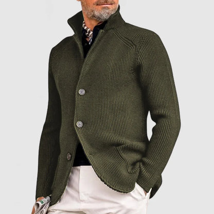 Men's Knitted Cardigan Jacket | Long Sleeve Button Up
