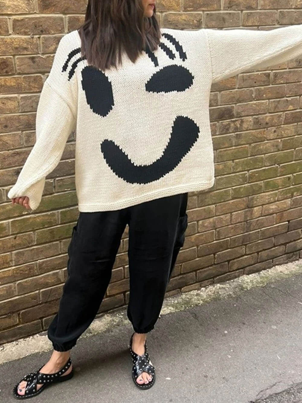 Women's Oversized Knit Sweater | Chunky Crochet Jumper