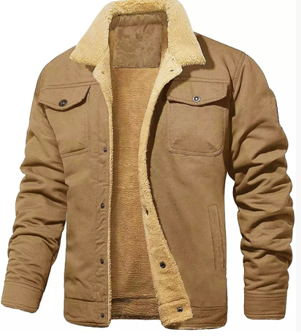 Men's Winter Jacket | Warm Sherpa Lined Coat