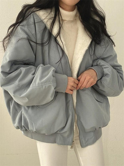 Women’s Padded Winter Bomber Jacket | Fluffy Oversized