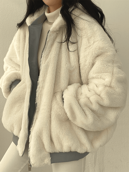 Women’s Padded Winter Bomber Jacket | Fluffy Oversized