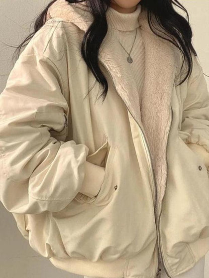 Women’s Padded Winter Bomber Jacket | Fluffy Oversized