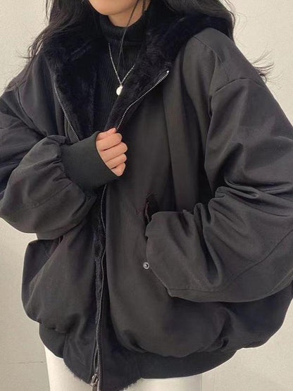 Women’s Padded Winter Bomber Jacket | Fluffy Oversized