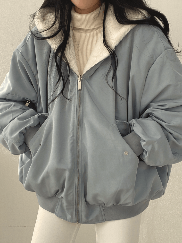 Women’s Padded Winter Bomber Jacket | Fluffy Oversized