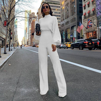 Women's Long Sleeve Wide Leg Jumpsuit | Party Wear Wedding